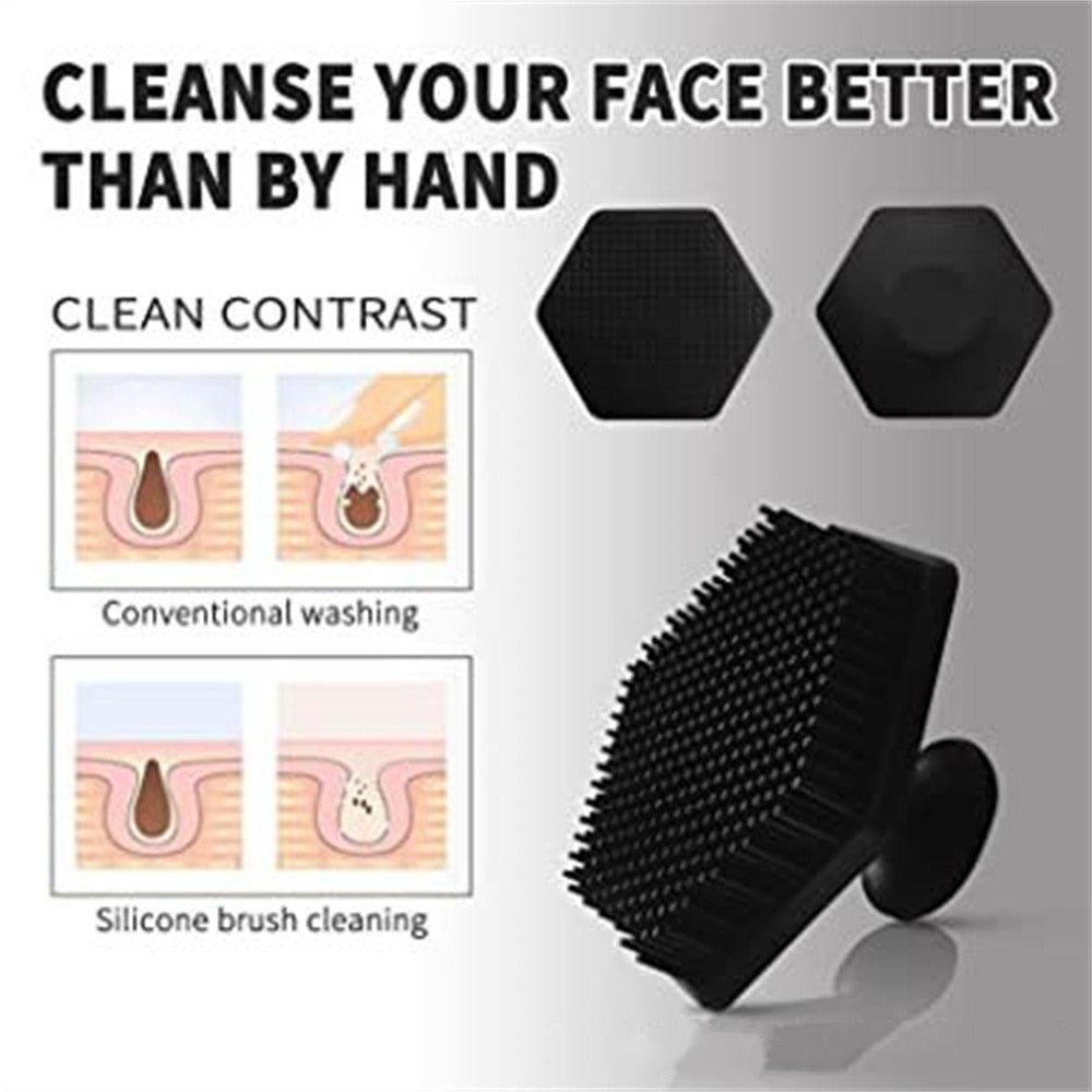 Men's Facial Cleansing Brush Silicone Soft Facial Deep Cleansing