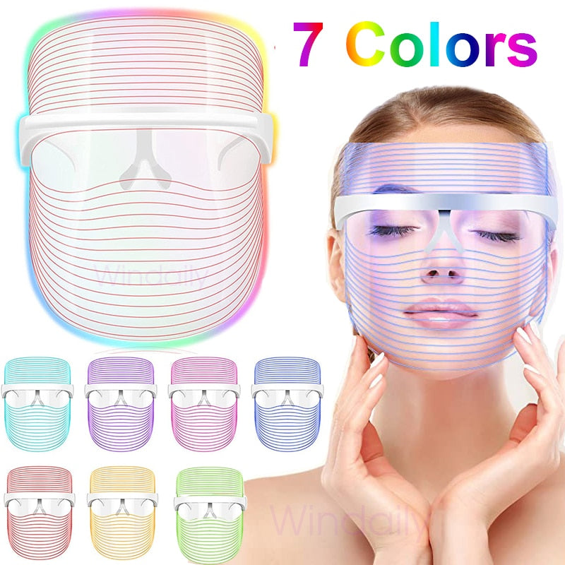 7 in 1 Light Therapy LED Facial Mask for Anti Aging/Anti Wrinkle